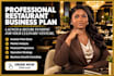 write an sba restaurant business plan financial model