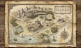 design a custom illustrated treasure map medieval fantasy map