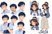 draw visual novel characters sprites with expressions