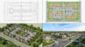 design land subdivision plan, 2d 3d site plan, plot plan land development render