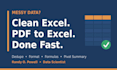 convert PDF to excel, clean data, and fix messy excel spreadsheets