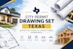 do city permit drawing set as texas architect and structural engineering drawing