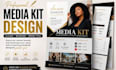 design a professional media kit or press kit for influencers