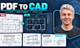 convert PDF to cad dwg and redraw architectural plans accurately
