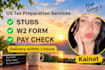 do  paycheck adp, payroll, stubs, w2 1040 1099