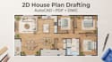 draw your 2d house plan in autocad
