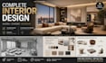 design 3d interior home decor, moodboard design, realistic 4k interior rendering