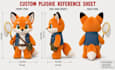 create plush toy tech pack, mascot plush spec sheet, stuffed toy design