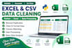 clean, format and process your excel or CSV data