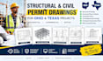 provide ohio and texas structural and civil engineering permit drawings stamp