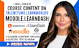 create lms online course content, elearning course curriculum, and video course