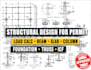 structural load calculation permit slab beam truss column foundation icf design
