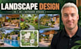 design backyard, front yard and 2d landscape plans with 3d views