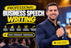 write a professional business, keynote or presentation speech