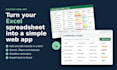 turn your excel spreadsheet into a simple web app