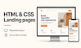 build a responsive landing page with HTML CSS and javascript