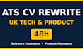 rewrite your software engineer or product manager CV for UK ats