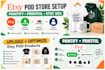 set up etsy pod store with printify, printful and etsy SEO