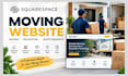design squarespace moving company website relocation quote requests website