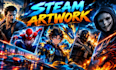create professional steam capsule art and game key art