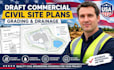 draft commercial civil site plans grading and drainage