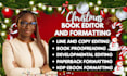 do christmas book proofreading formatting holiday comic ebook amazon kdp