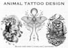 make black and white animal tattoo design