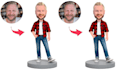 create a custom 3d bobblehead model, 3d character and collectible figure