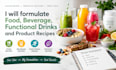 formulate food beverage functional drinks and product recipes