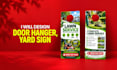 design custom door hanger and yard sign
