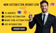 setup ai agent data n8n workflow automation api b2b zapier make com integration