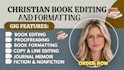 christian book editing devotional book editing prayer  journal KDP formatting
