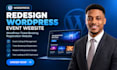redesign wordpress event website, wordpress ticket booking registration website