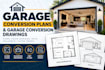 draw garage conversion plans and garage conversion drawings
