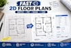 Draw or redraw professional 2d floor plans for real estate and ...