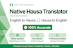 translate english to hausa and hausa to english professionally