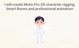 create moho pro 2d character rigging, smart bones and professional animation
