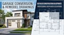draft garage remodel and conversion construction drawings