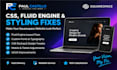 fix squarespace CSS, fluid engine, mobile layout, bugs, custom fonts, styling