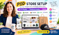 setup wix print on demand store, shopify pod with printful printify integration