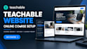 design your teachable website and setup your online course