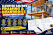 design permit ready elevated balcony framing  and guardrails