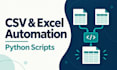 automate CSV and excel data processing with python