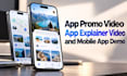 create app promo video app explainer video  and moblie app demo