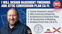 design basement finishing and attic conversion plan ca fl