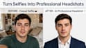 create professional ai headshot from selfie for linkedin