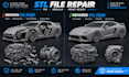 stl file repair fix broken file edit custom modification 3d scan cleanup print