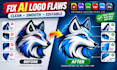 fix and vectorize ai generated logo into clean editable vector files