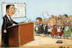 design a professional political caricature