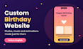 create a custom birthday website with photos and music